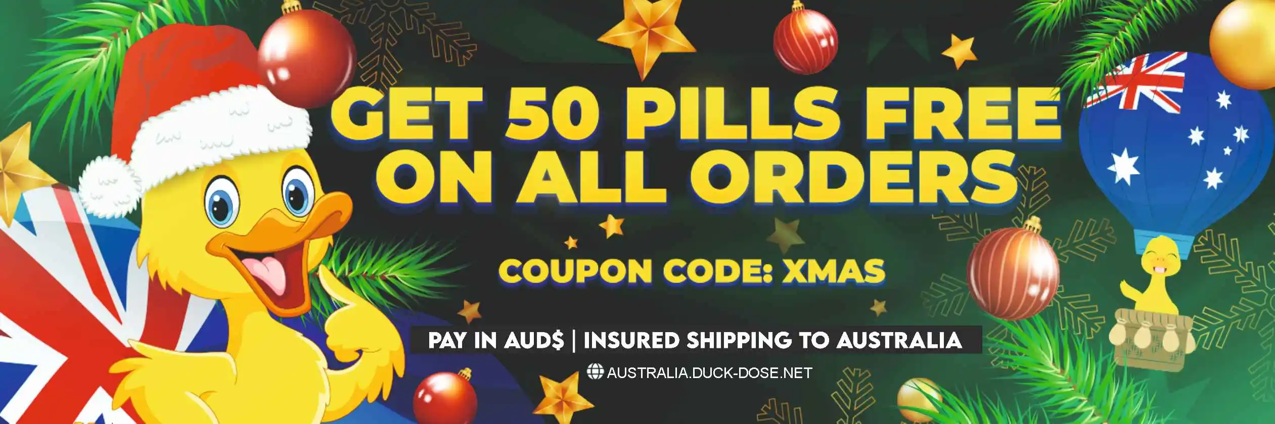 DUCKDOSE AUSTRALIA CHRISTMAS BANNER new